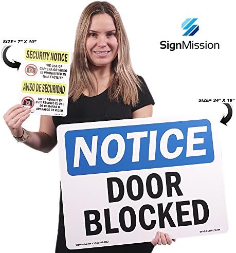 סימן הודעה על OSHA - הודעה שמר על דלת סגורה | שלט פלסטיק קשיח | הגן על העסק שלך, אתר הבנייה, המחסן והחנות שלך | מיוצר בארהב